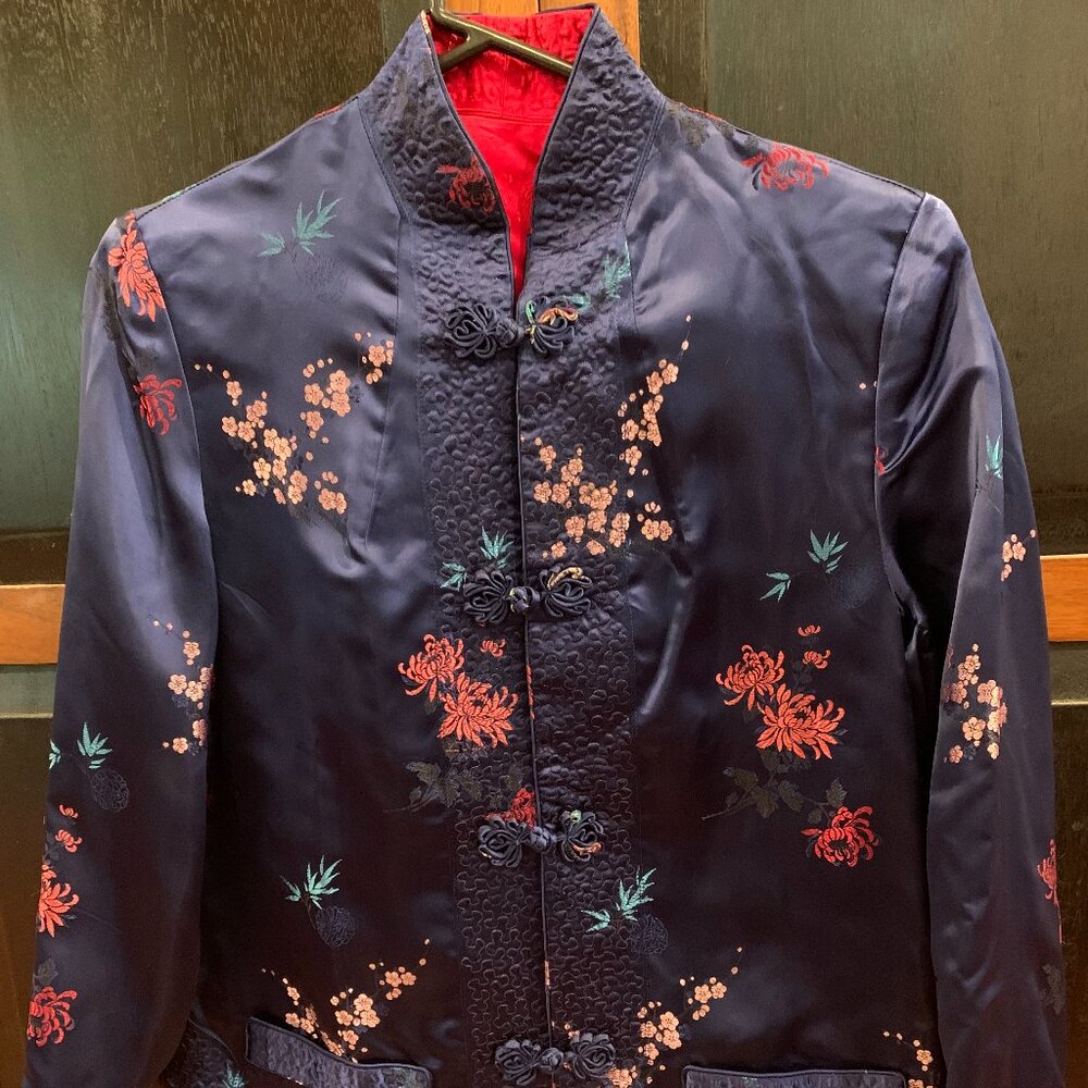 Reversible quilted embroidered Jacket = Size small